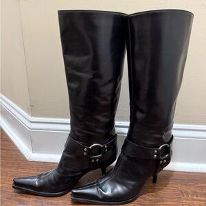 Sergio Rossi Leather Harness Boots size 7 (37)